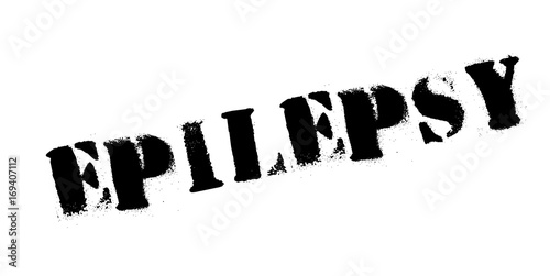 Epilepsy rubber stamp. Grunge design with dust scratches. Effects can be easily removed for a clean, crisp look. Color is easily changed.