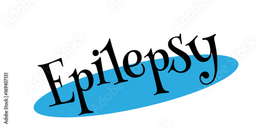 Epilepsy rubber stamp. Grunge design with dust scratches. Effects can be easily removed for a clean, crisp look. Color is easily changed.