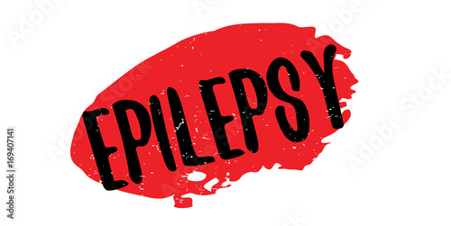 Epilepsy rubber stamp. Grunge design with dust scratches. Effects can be easily removed for a clean, crisp look. Color is easily changed.