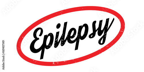 Epilepsy rubber stamp. Grunge design with dust scratches. Effects can be easily removed for a clean, crisp look. Color is easily changed.