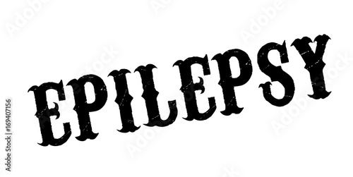 Epilepsy rubber stamp. Grunge design with dust scratches. Effects can be easily removed for a clean, crisp look. Color is easily changed.
