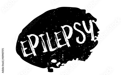 Epilepsy rubber stamp. Grunge design with dust scratches. Effects can be easily removed for a clean, crisp look. Color is easily changed.