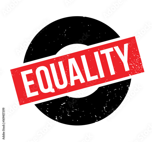 Equality rubber stamp. Grunge design with dust scratches. Effects can be easily removed for a clean, crisp look. Color is easily changed.