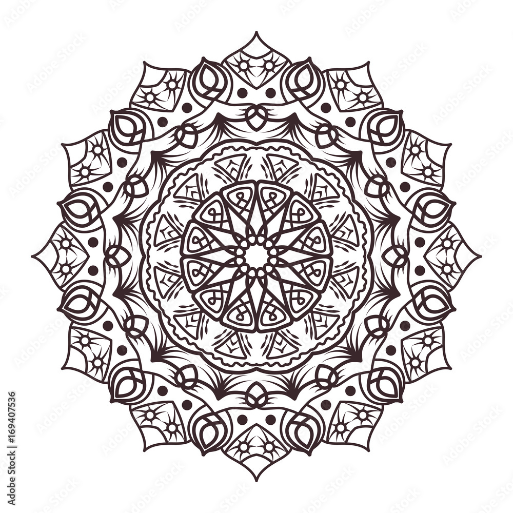 Mandala designs for adult coloring books, decorations, etc.