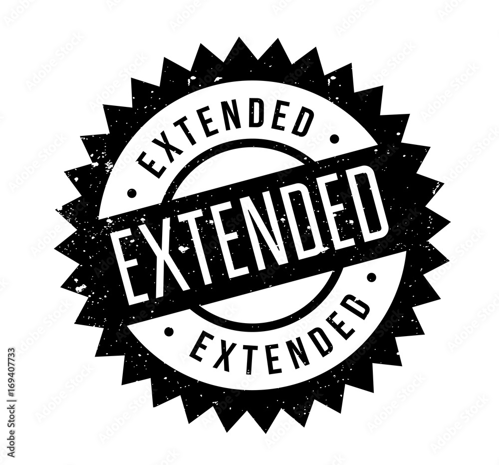 Extended rubber stamp. Grunge design with dust scratches. Effects can be easily removed for a clean, crisp look. Color is easily changed.