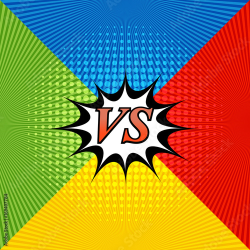 Comic bright confrontation background