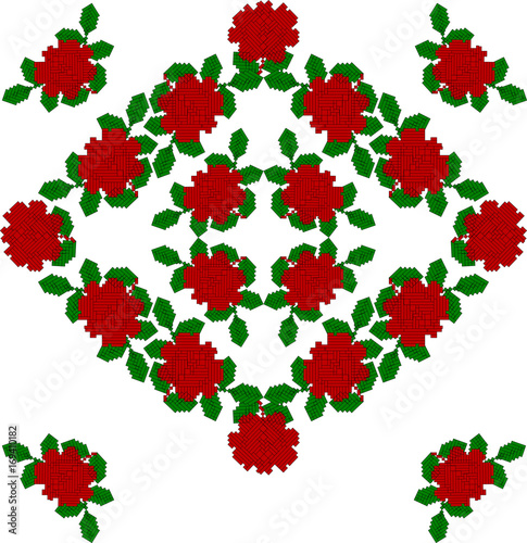 The stylized ethnic ornament "the Ukrainian embroidery"