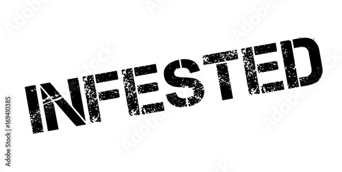 Infested rubber stamp. Grunge design with dust scratches. Effects can be easily removed for a clean, crisp look. Color is easily changed.