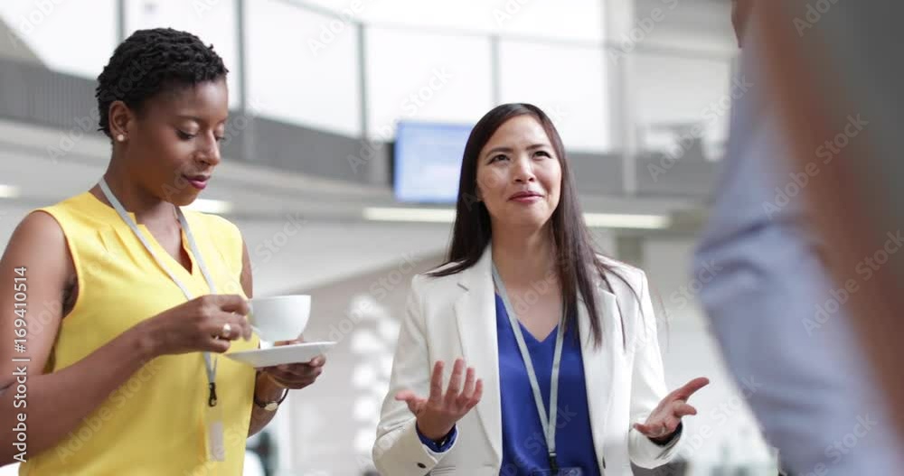 Female business executives at a networking event