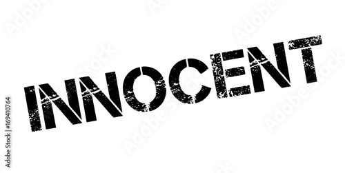 Innocent rubber stamp. Grunge design with dust scratches. Effects can be easily removed for a clean, crisp look. Color is easily changed.