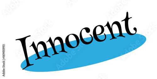 Innocent rubber stamp. Grunge design with dust scratches. Effects can be easily removed for a clean, crisp look. Color is easily changed.