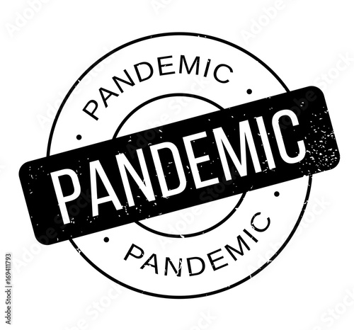 Pandemic rubber stamp. Grunge design with dust scratches. Effects can be easily removed for a clean, crisp look. Color is easily changed.