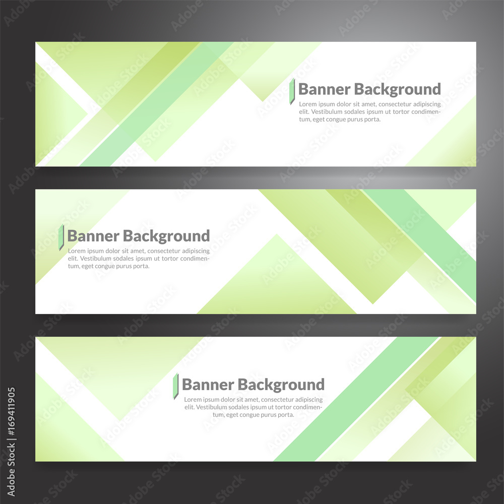 Fototapeta premium Set of horizon abstract colorful banner background with copy space