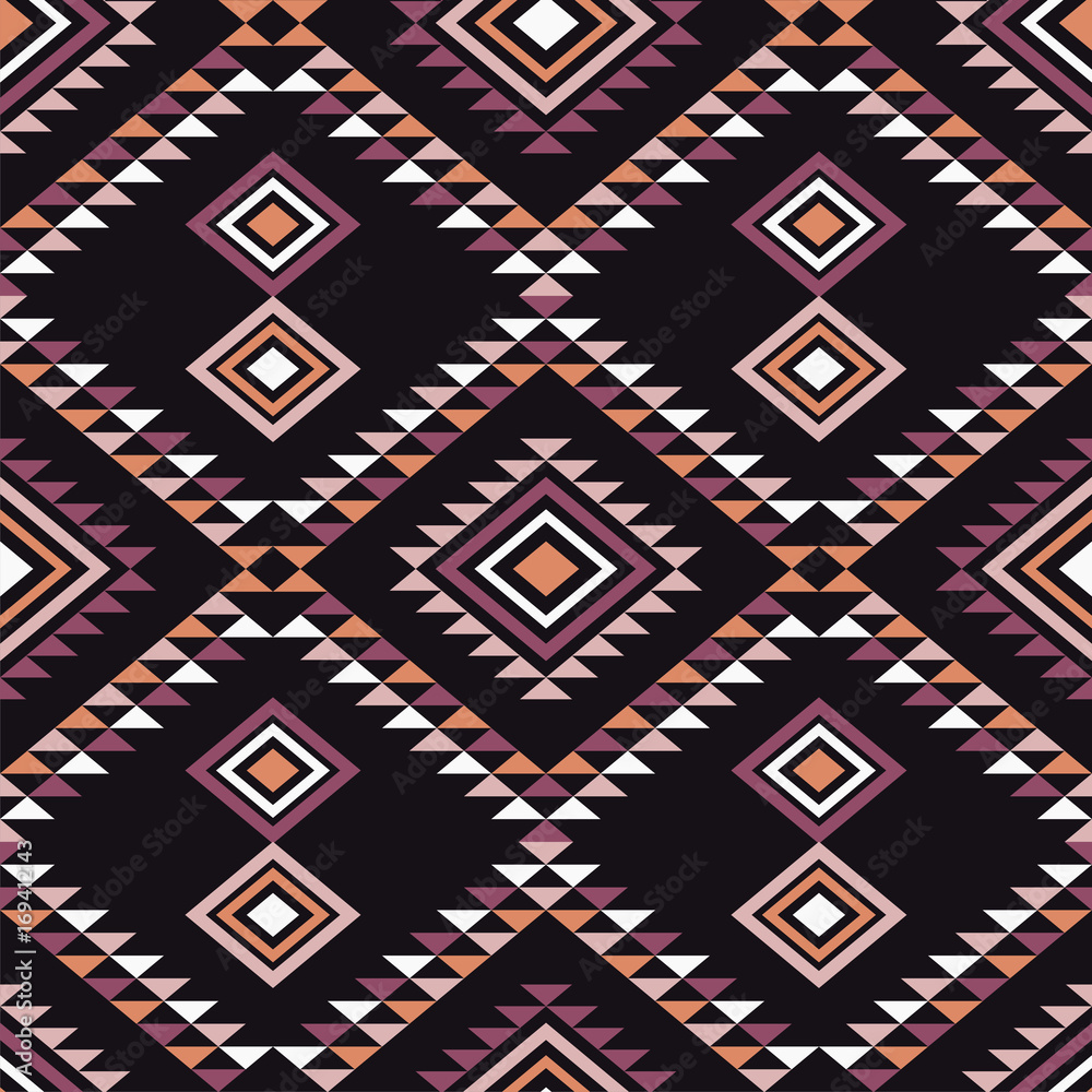 Ethnic boho seamless pattern. Tribal pattern. Retro motif. Textile rapport.