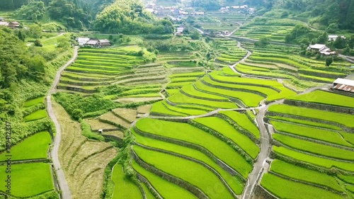 棚田で空撮