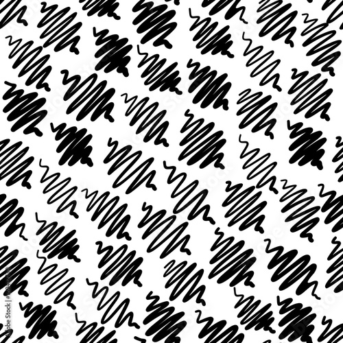 Hand drawn seamless pattern isolated on white background.