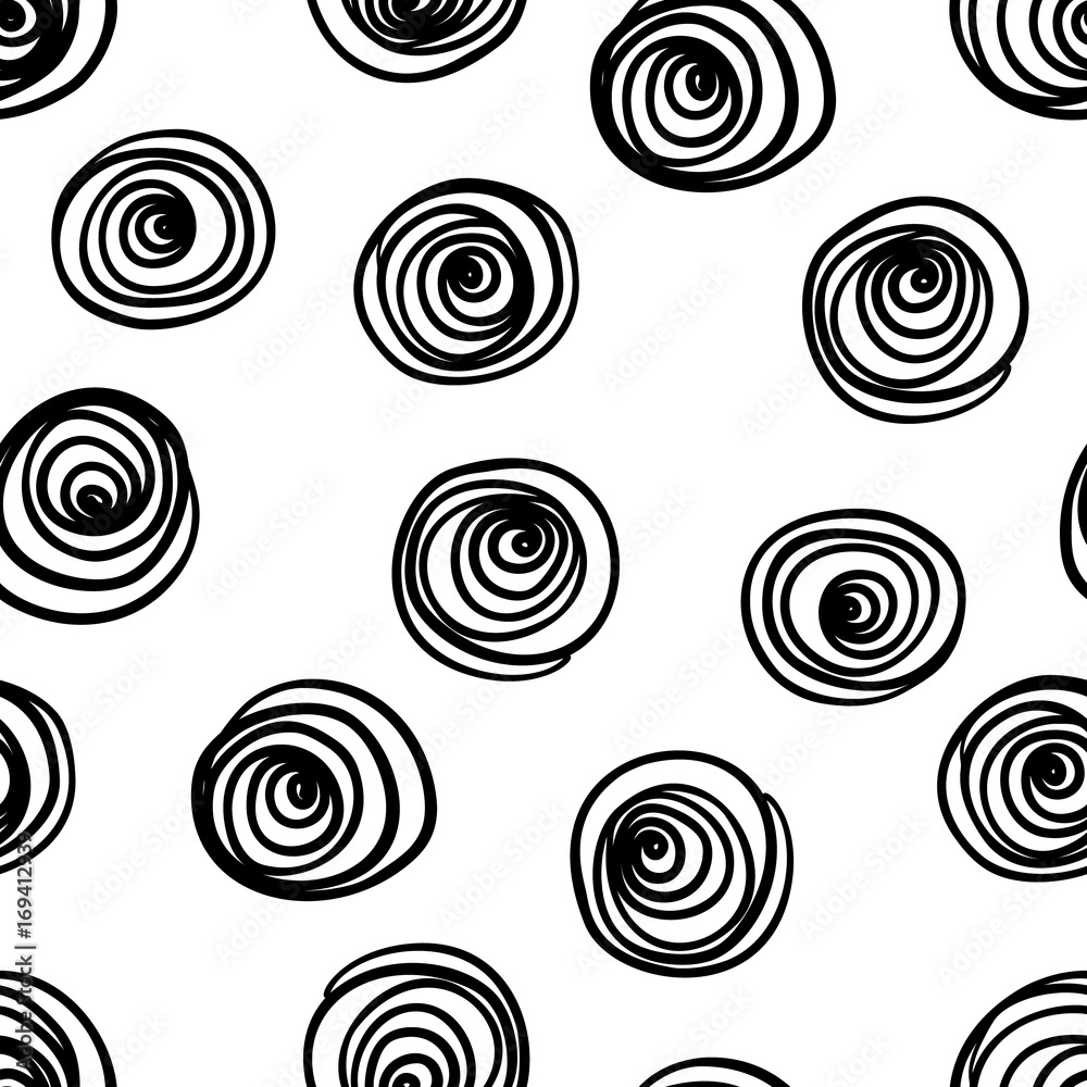 Hand drawn seamless pattern isolated on white. Hand drawn seamless pattern isolated on white.