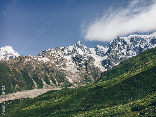 Shkhara Mountain landscape, Svaneti region, Georgia
