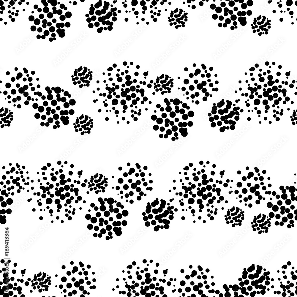 Hand drawn seamless pattern isolated on white.
