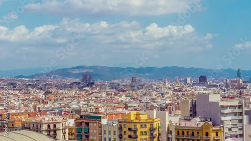 Barcelona skyline with Sagrada Familia