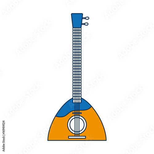 mandolin instrument icon over white background vector illustration