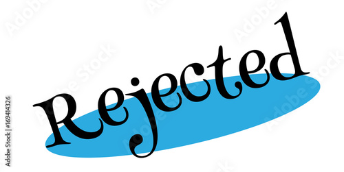 Rejected rubber stamp. Grunge design with dust scratches. Effects can be easily removed for a clean, crisp look. Color is easily changed.