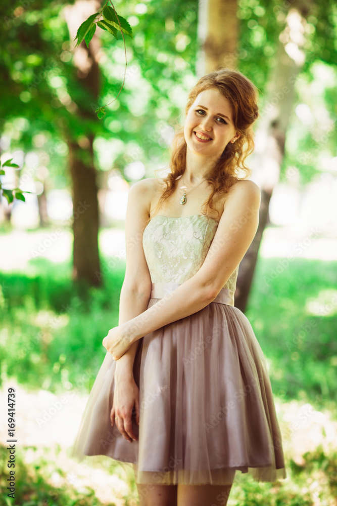 Beautiful girl on natural background