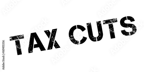Tax Cuts rubber stamp. Grunge design with dust scratches. Effects can be easily removed for a clean, crisp look. Color is easily changed.