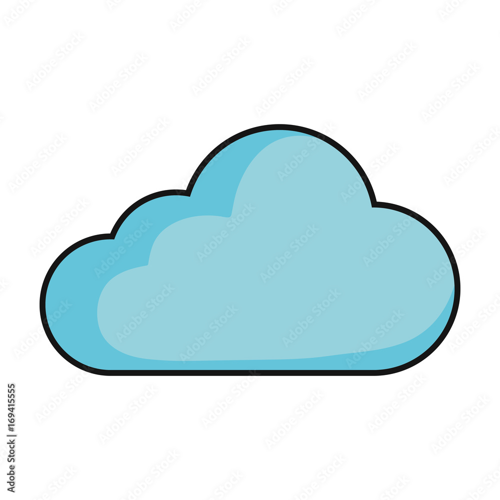 cloud icon over white background vector illustration cloud icon over white background vector illustration