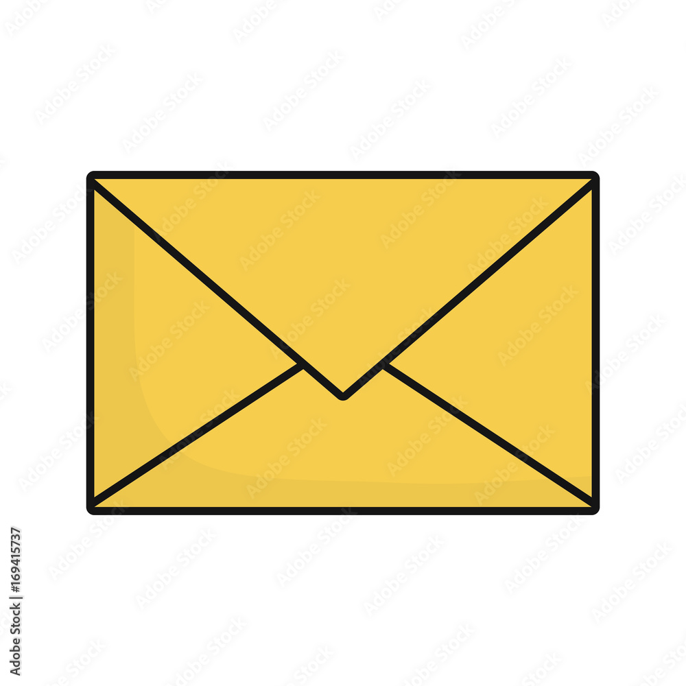 envelope icon over white background vector illustration envelope icon over white background vector illustration