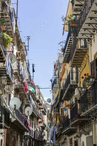 Narrow street in Palermo, Italy