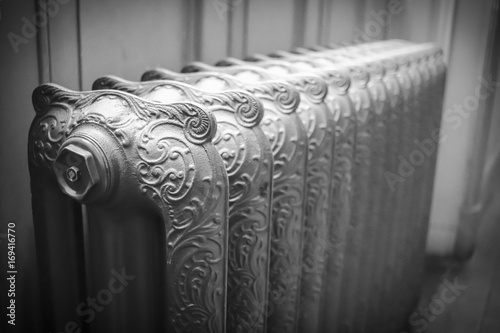 Cast iron radiator , victorian radiator photo