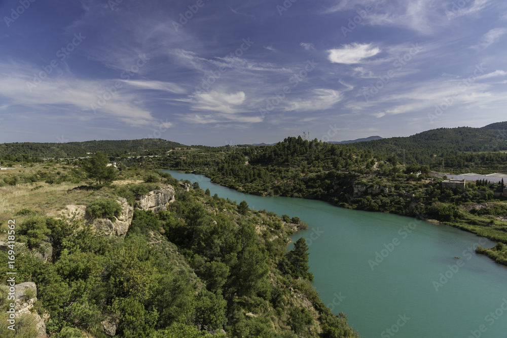 Río Mijares en Ribesalbes (Castellon, España).