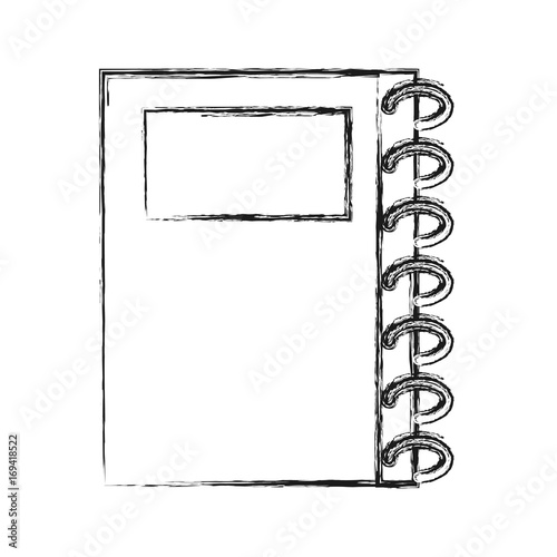 notebook icon over white background vector illustration