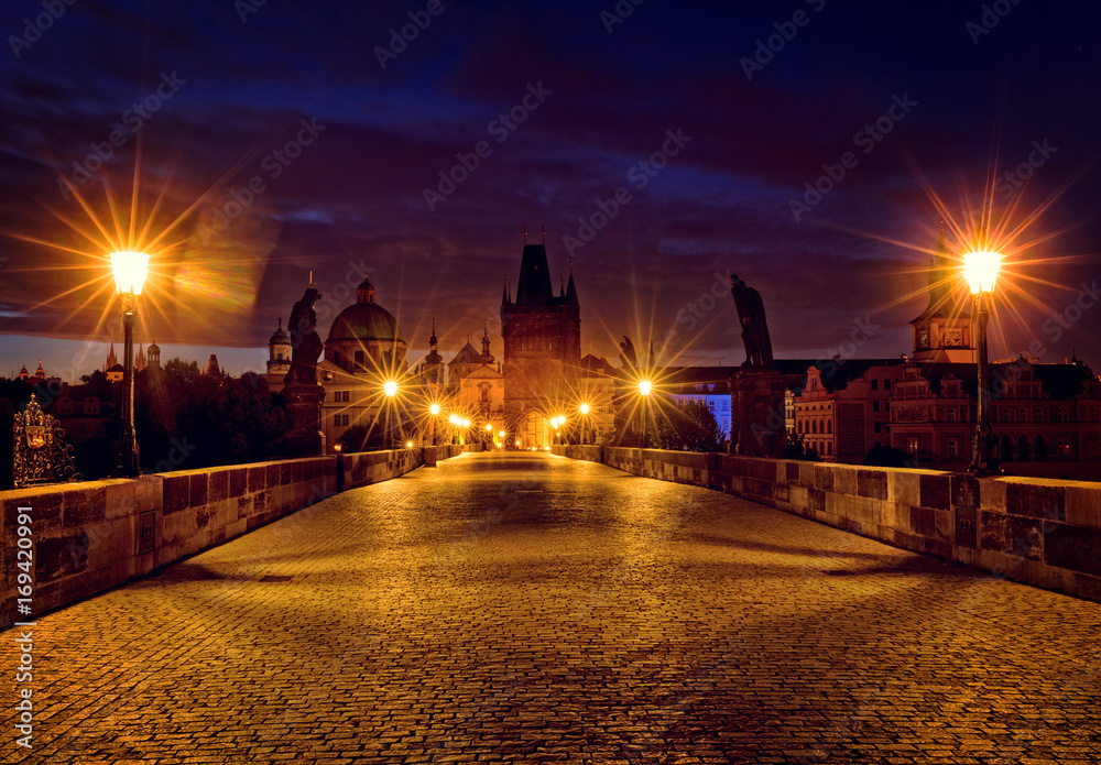 Obraz premium Prague at night
