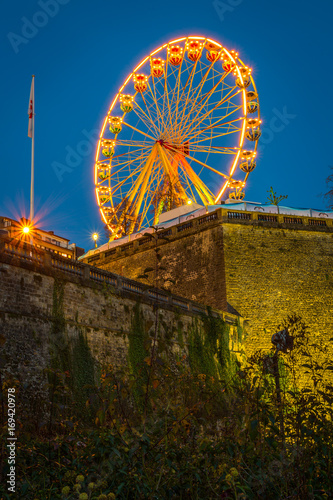 might Exposure of Ferris Wheel in Luxembourg photo