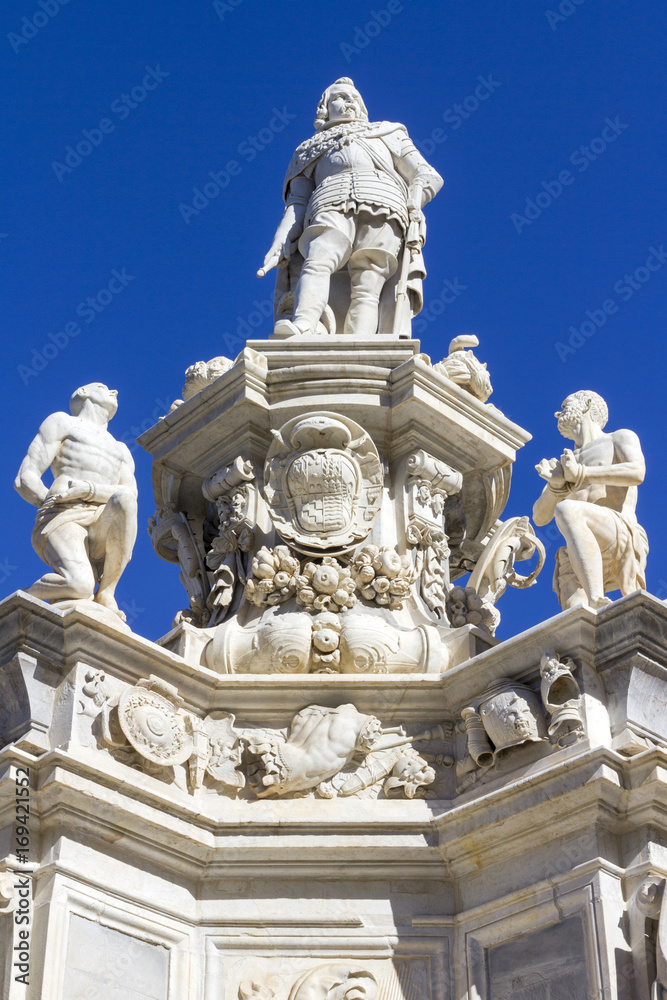 Baroque statue in Palermo, Italy