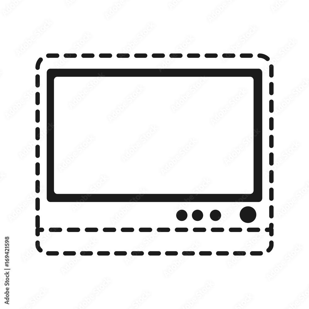 television icon over white background vector illustration