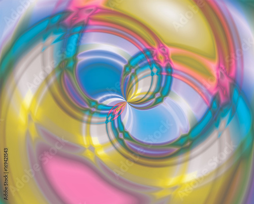 Abstract color swirl, Vortices in the center