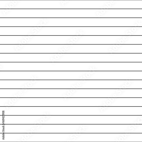 Striped thin line seamless vector pattern. Copy-book basic background ornament in black and white.