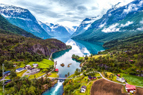 Beautiful Nature Norway aerial photography.
