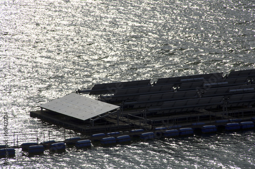 Solar cell floating on water