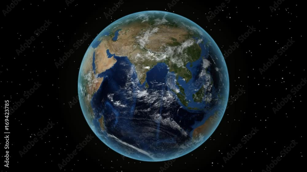 Kenya. 3D Earth in space - zoom in on Kenya outlined. Star sky background Kenya. 3D Earth in space - zoom in on Kenya outlined. Star sky background
