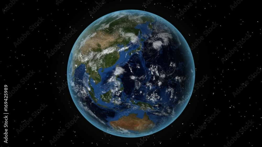 Laos. 3D Earth in space - zoom in on Laos outlined. Star sky background Laos. 3D Earth in space - zoom in on Laos outlined. Star sky background