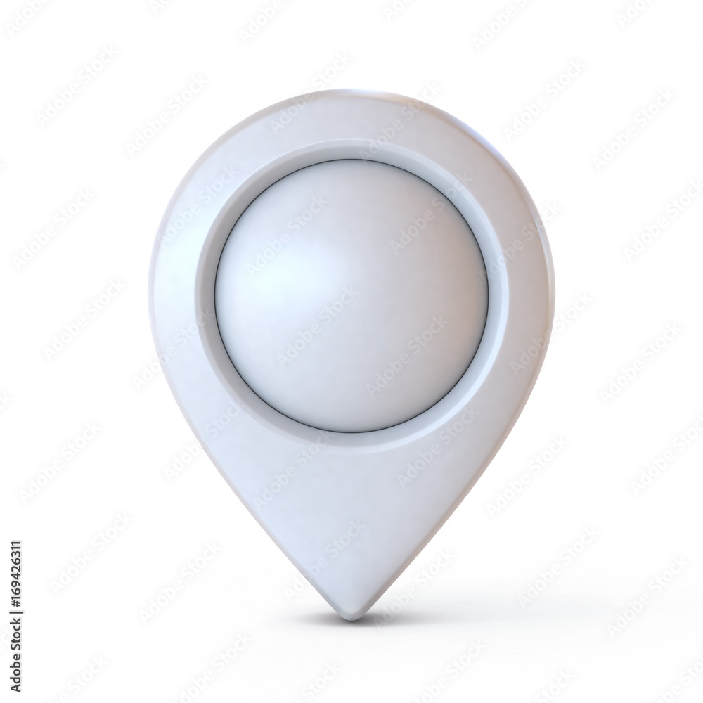 Map pointer, mark, pin, marker 3d rendering