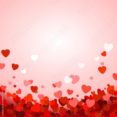 Valentine's day background with hearts. Vector illustration