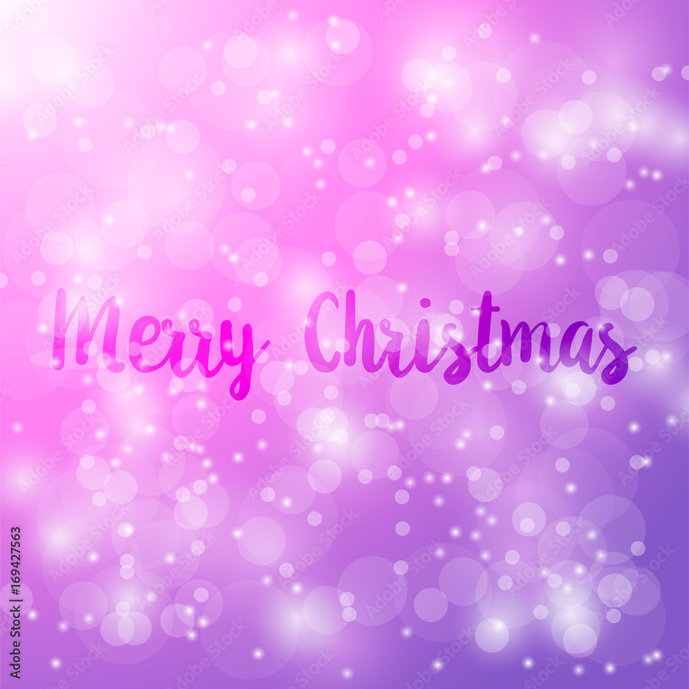 Merry Christmas Vector abstract bokeh blur background.