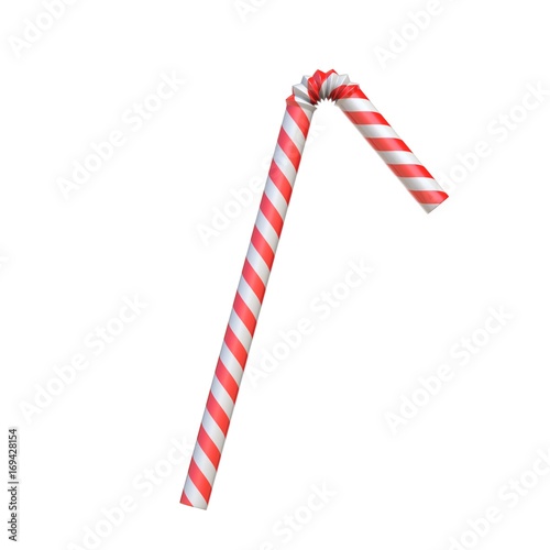Drinking straw isolated on white 3d rendering