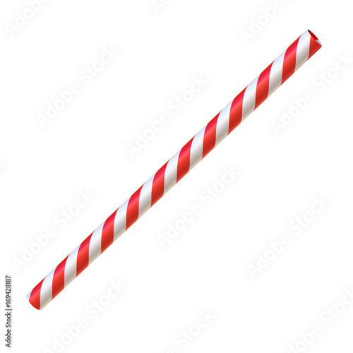 Drinking straw isolated on white 3d rendering