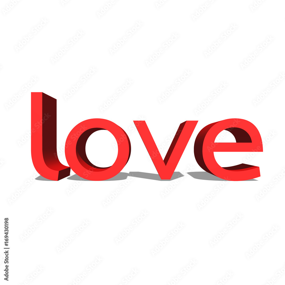 3D love text 3D love text